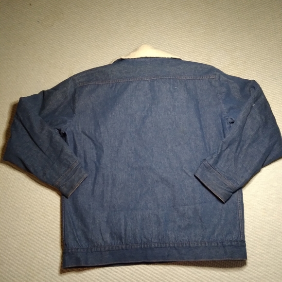 Vintage RARE* 1980s Dickies Sherpa Denim Jacket Trucker Sz XL - Picture 2 of 10